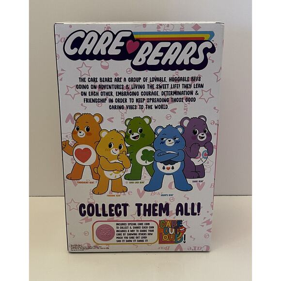 Care Bears Plush Pink Cheer Bear 14 Inch Rainbow Huggable Stuffed Animal Toy NEW - Picture 2 of 5